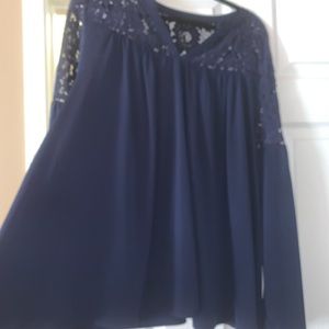 Lane Bryant navy swing top!